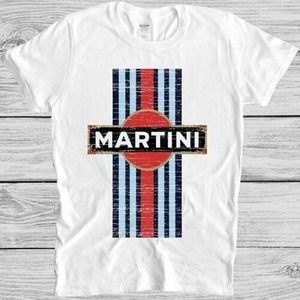 Retro Martini Racing T Shirt Car Hipster Unisex Cool Gift Tee